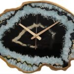 Celina 50X38Cm Wall Clock Agate Efft Blk