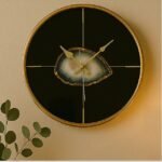 Celina 36.7Cm Dia Wall Clock Blk/Gld