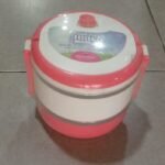 Round Lunch Box Set Red