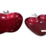 Red Apple Dish Set 2 21X20X3.5 / 22X22X3.5Cm