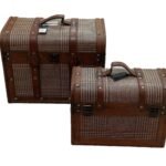 S/2 38Cmx31Cm Wd Chest Check Storage Case