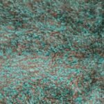 Soft brown and teal wool look rug with geometric patterns for living room floor decor in Lagos, Nigeria