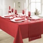 Linen Look T/Cloths 130X180Cm Red Table Cloth