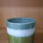 31Cm Green Planter W/Wood Base