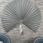 53X110Cm Grey Fan Wall Art Décor