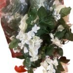 Cream Flower - 6 Rose/Gyp Garland Cream