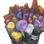 Sgl Rose In Display Box Ass Colour (60Pcs) Flower