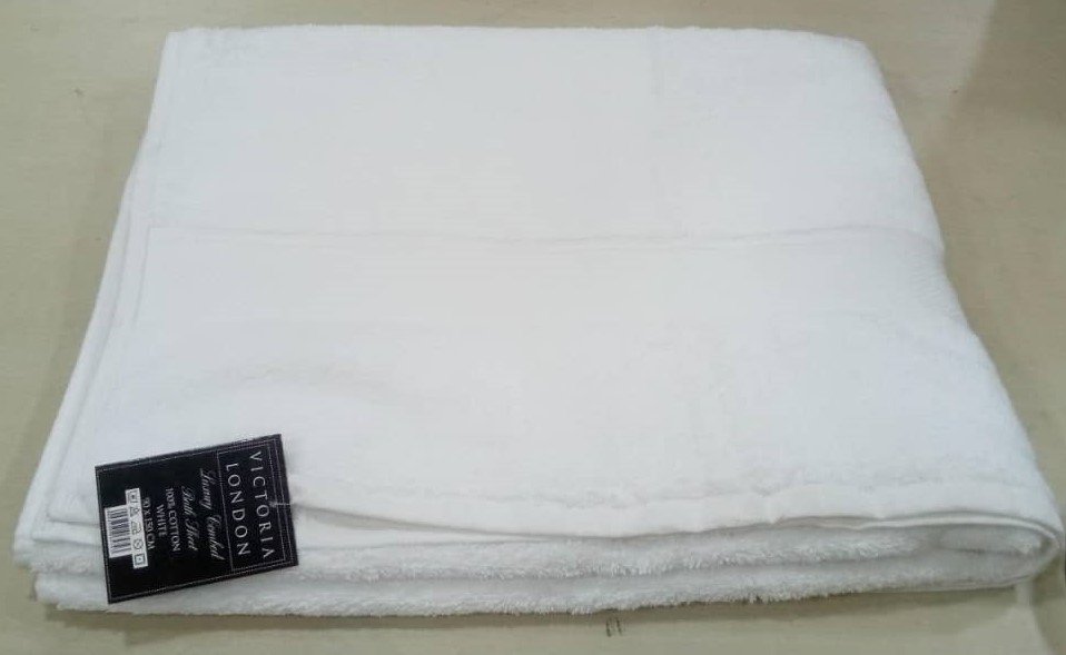 5026705065743 Vl - Bath Sheet Popcorn - 600Gsm -White 2X24 - Image 1