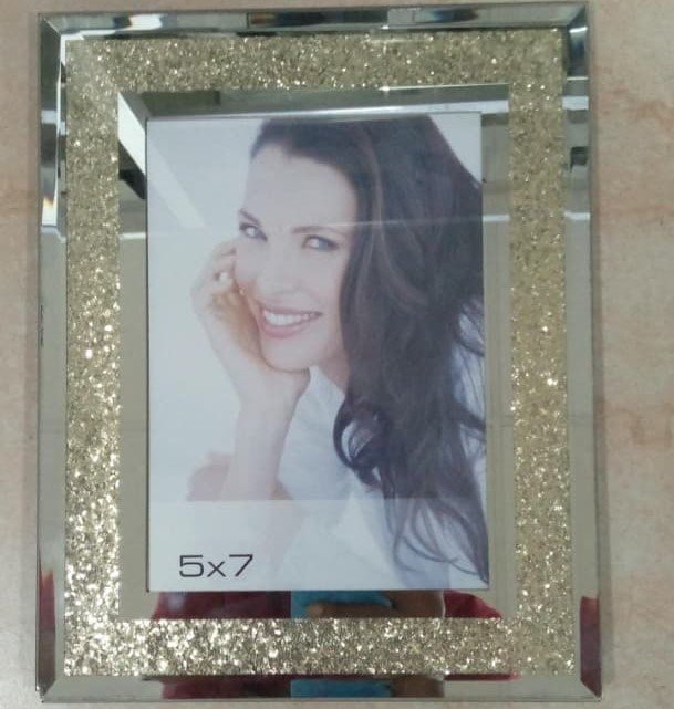 5032203079359 Crystal Block Photo Frame Silver 8In X 10In - Image 1