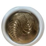 29Cm Desert Spiral Vase Gold And White