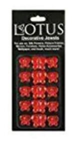 Jewels Asstd Butterflies Decoration - Red (43 Sheets)