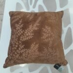 Embroidered Metallic Flowers On Velvet 45 X 45 Throw Pillow
