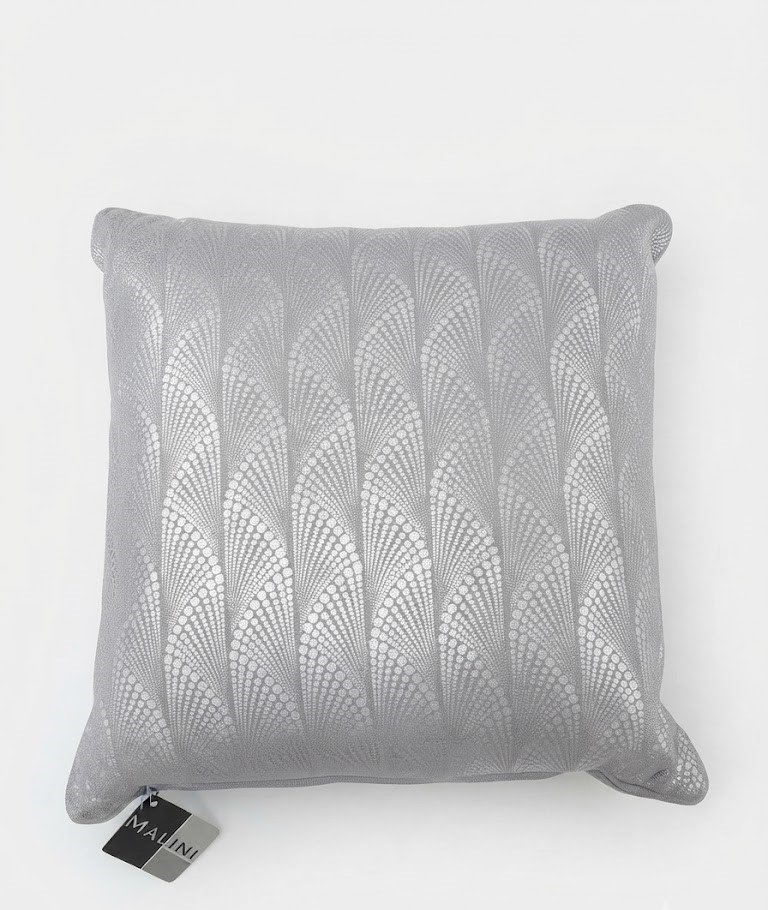 Silver foil throw pillow Silver foil throw pillow on grey fabric measuring 45 x 45cm, Lagos, Nigeria