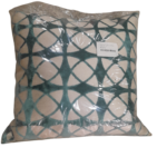 Cut Velvet Cushion Spiral Teal 43 X 43
