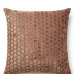 Tan hex cut velvet throw pillow 56x56cm textured decorative cushion for sofa and home décor in Lagos, Nigeria