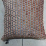 Small Hex Cut Velvet Tan 56 X 56 Throw Pillow