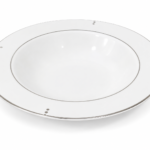 Cubiq 215mm rimmed soup plate ceramic dining plate for serving meals and soups, Lagos, Nigeria