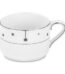 White Elia Virtu bone china 24cl tea cup with platinum geometric patterns and silver trim in Lagos, Nigeria