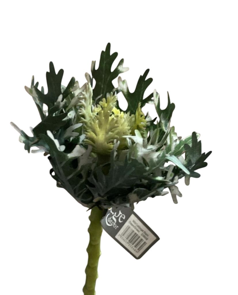 Realistic cream and green 46cm wild cabbage flower stem for floral arrangements in Lagos, Nigeria