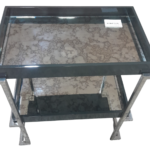 Ansley Tray Side Table With Gloss Frame Finish