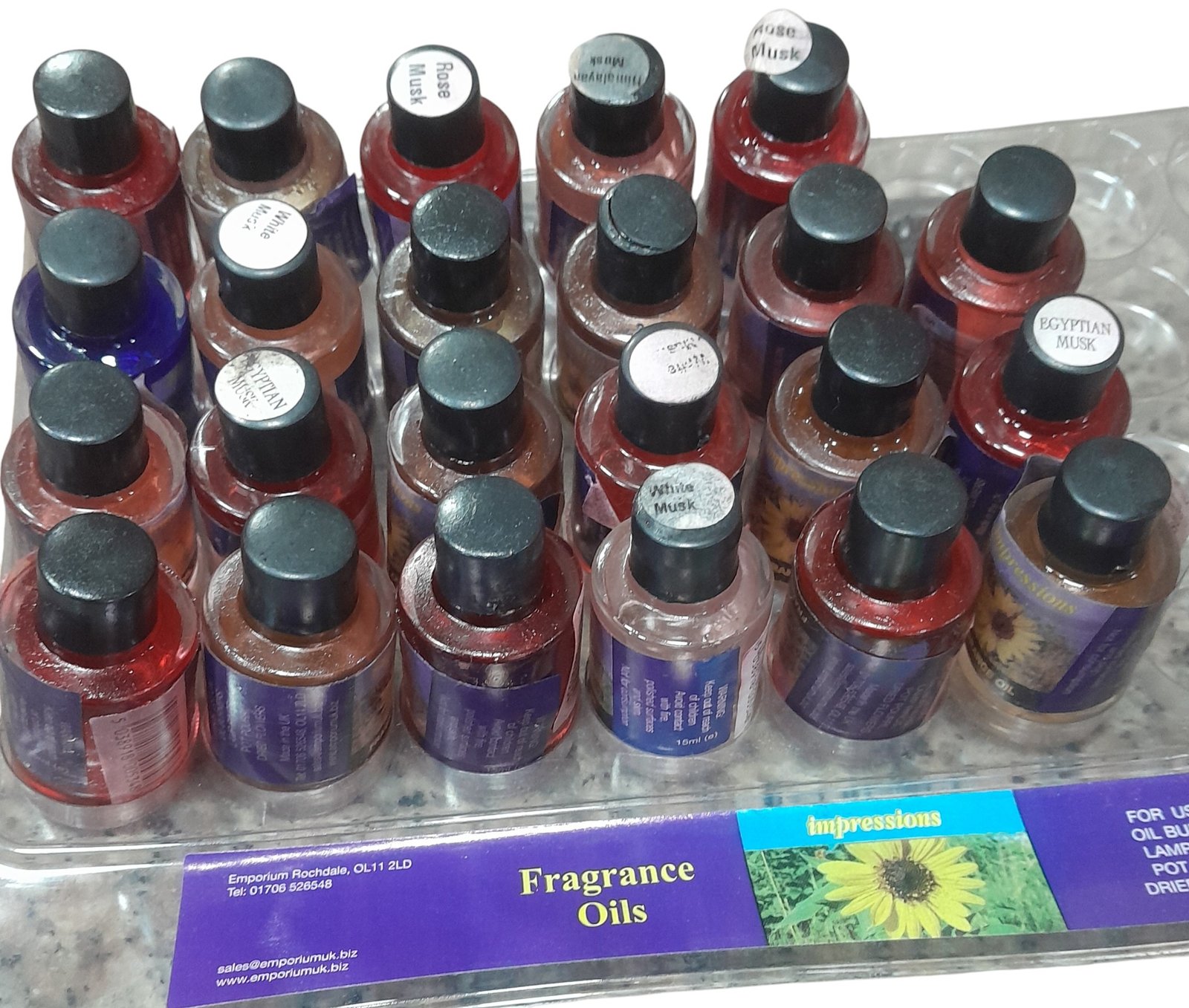 5038918005348 Fragrance Oils Tray 36 15Ml Asstd Diffuser - Image 1