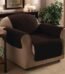 Chocolate sofa furniture protector cover with quilted design draped over couch in living room Lagos Nigeria