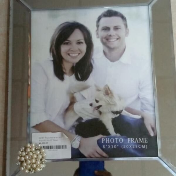 Silver broach style photo frame 8x10 for stylish home décor in Lagos, Nigeria
