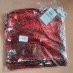 Cushion Cover Danni 17 X 17" Red/Silver