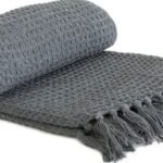 Honeycomb Throw Cover Charcoal