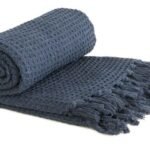 Honeycomb Throw Cover Navy