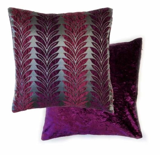 5050238073296 Willow Cushion Cover 17 X 17 Plum - Image 1