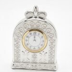 Medium silver wall clock with modern home deco design for living room, office or hallway décor in Lagos Nigeria