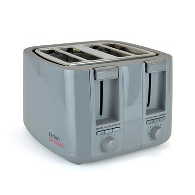 5052337012510 Kitchenperfected 4 Slice Extra-Wide Slot Toaster - Anthracite Grey - Image 1
