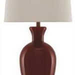 Red Gls.Table Lamp 81Cm