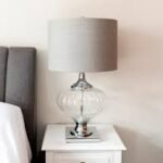 Smoky Glass Table Lamp 73Cm