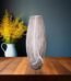 Grey marbled ceramic bottle vase (34cm) for modern tabletop and shelf decoration in Lagos, Nigeria.