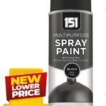 Black Satin Spray Paint 400ml – Smooth Matte Finish Spray