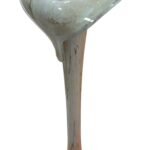 Vase Pipe In Brown Marble With Lip 60Cm