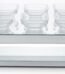 Luxury mirrored silver tray with multiple square crystal tealight candle holders for home decor in Lagos, Nigeria.