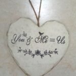 You + Me =Us Hanging Plaque