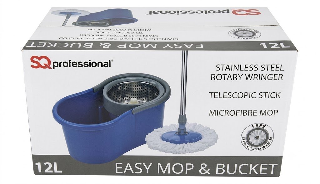 Easy Mop Bucket Set Blue & Green Spin System for Efficient Floor Cleaning Blue and green easy mop bucket set with spin wringer for floor cleaning in Lagos Nigeria modern home cleaning tool
