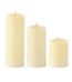 Large ivory and gold silhouette pillar candle for luxury home and table décor in Lagos, Nigeria.