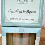 Led Colour Changing Pearl Effect Candle Scented Lime Basil &