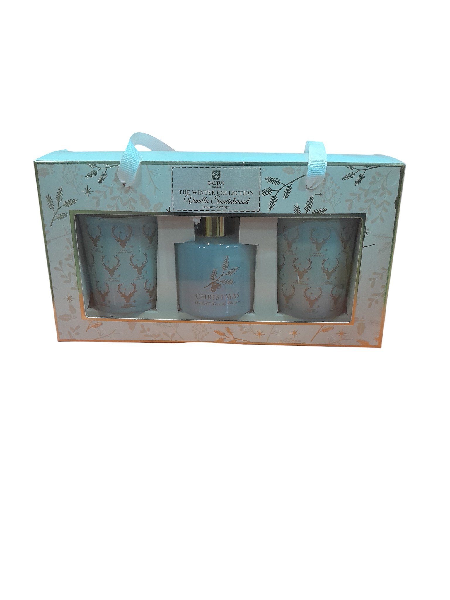 5056254522565 Luxury Gift Set 30Ml Diffuser& 2 Votive Candle Vanilla Sandalw - Image 1