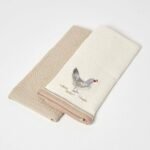 Waffle/Terry 2 Pack Tea Towel Rooster