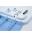 White L-shape aluminium shower curtain rail kit with poles, corner connectors, wall brackets, and screws, Lagos, Nigeria