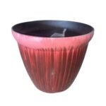 32.2Cm Red Ceramic Effect Planter
