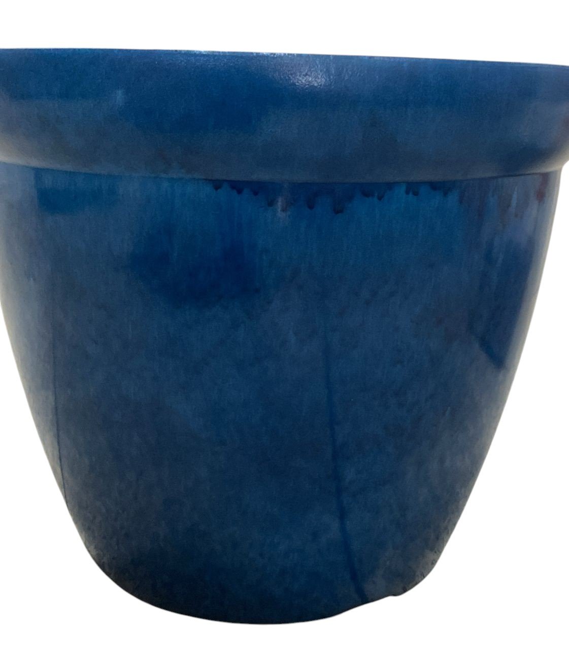 5060477267660 39Cm Blue Ceramic Effect Planter - Image 1