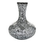 Pot21B Mosaic Bulb Vase Blk Sil