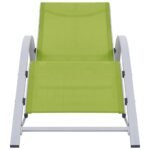 Alu Textilene Sun Lounger Outdoor Light Green